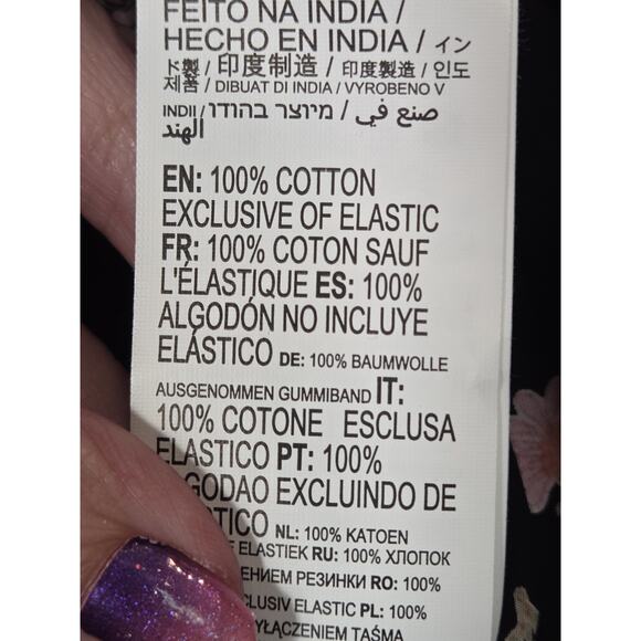 Billabong Breezy Palms Black Pebble Cotton Sundress Puff Sleeves Romantic NWT XL - Picture 11 of 16